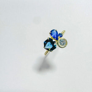 14K London Topaz Sapphire Ring