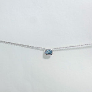 Minimal Spinel Necklace - Blue Spinel