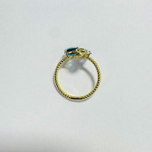 14K London Topaz Sapphire Ring