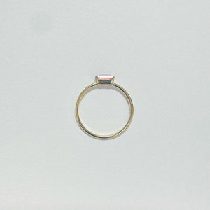 14K Red Garnet Ring