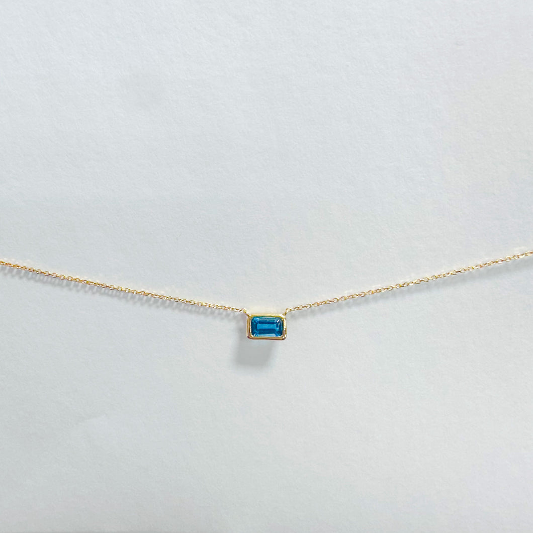 18K Midnight London Topaz necklace