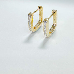 14KY Baguette Diamond Earrings