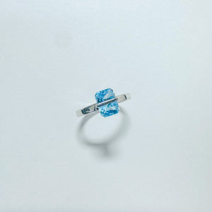 14K Blue Topaz Ring