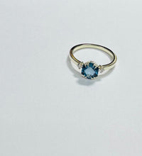 Load image into Gallery viewer, 14K Hexagon London Topaz Diamond Ring
