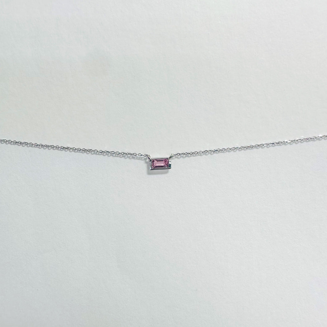 18K Baguette Tourmaline necklace