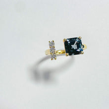 Load image into Gallery viewer, 14K Grey Spinel with Diamond Ring
