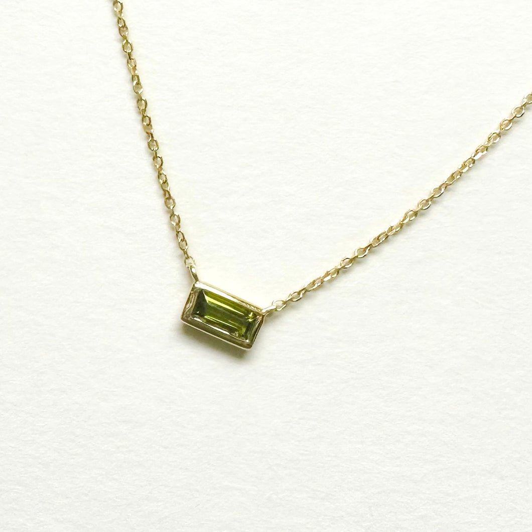 18K Baguette Tourmaline necklace