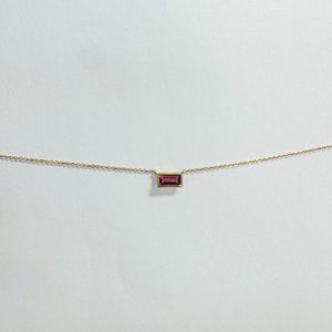 18K Red Garnet Necklace