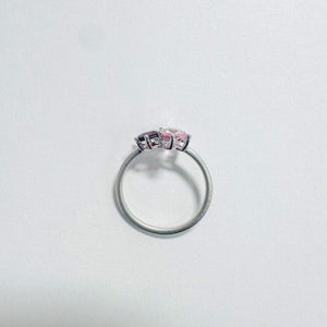 14K Pink Morganite Red Spinel & Pink Sapphire Ring