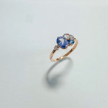 Load image into Gallery viewer, 14K Tanzanite Sapphire Diamond Ring
