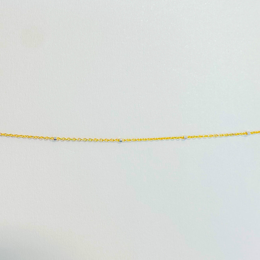 18KY little dot chain