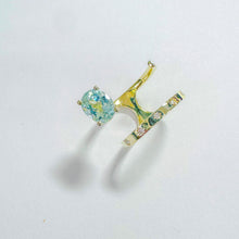 Load image into Gallery viewer, 14K Tourmaline with Diamond Ring
