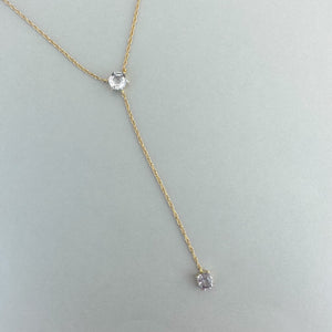 18K Spinel lariat necklace