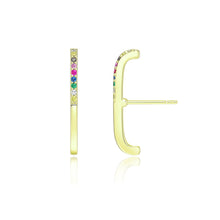 Load image into Gallery viewer, Rainbow Celestial Long EarPin
