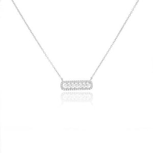 Slash Marquise Bar Necklace