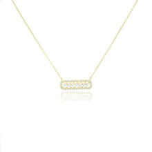 Load image into Gallery viewer, Slash Marquise Bar Necklace
