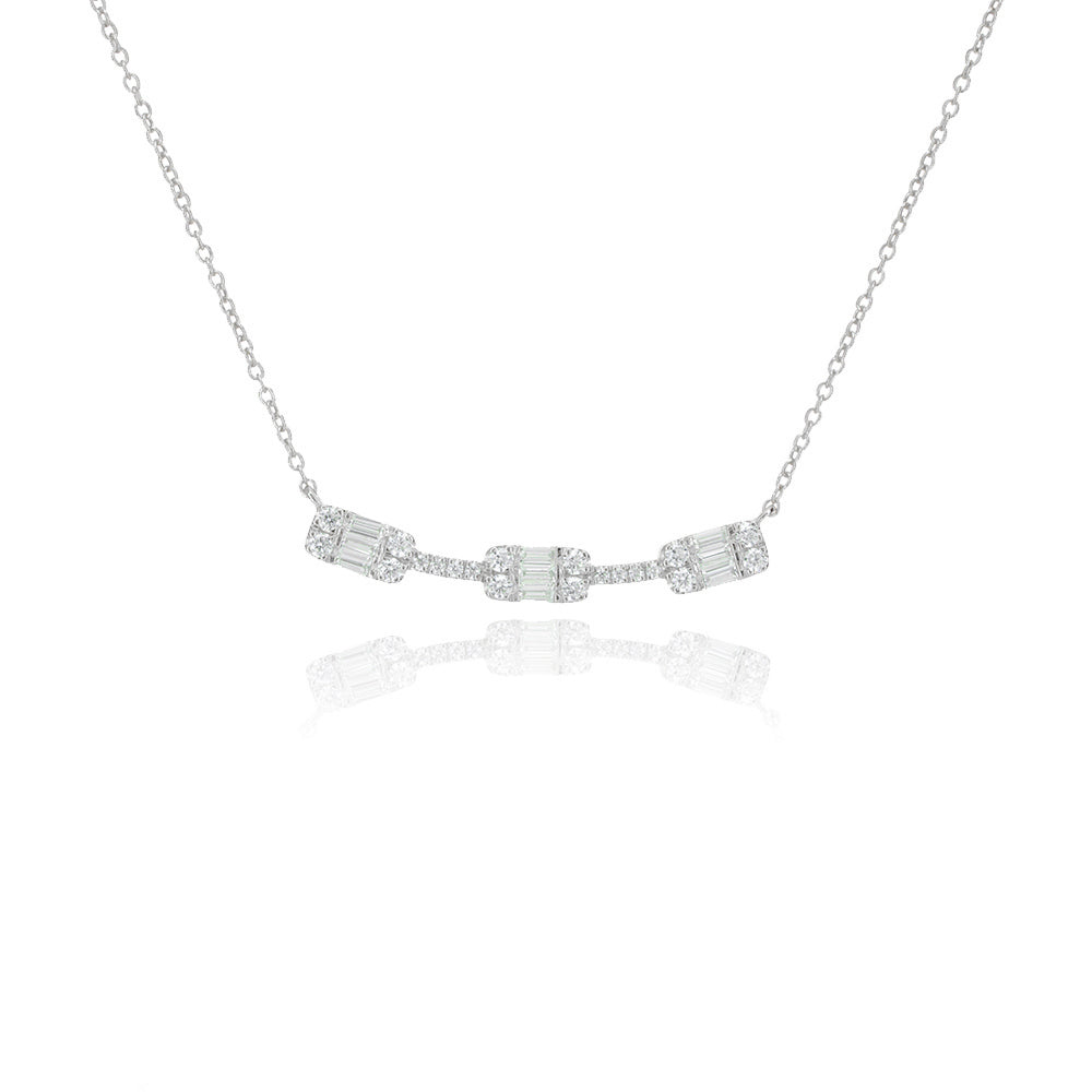 Trio Baguette Necklace