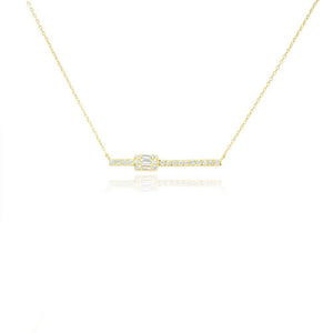 Cluster Baguette Necklace