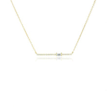 Load image into Gallery viewer, Solo Baguette Bar Necklace
