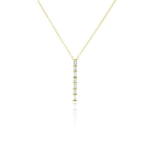 Vertical Baguette Necklace