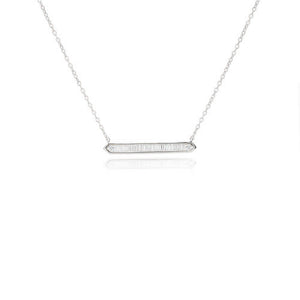 Mini Baguette Bar Necklace