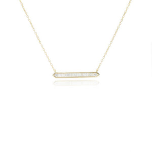 Mini Baguette Bar Necklace