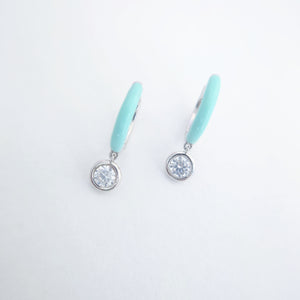 Enamel Dangle Earrings