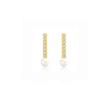 Load image into Gallery viewer, Pearl Bar Earrings
