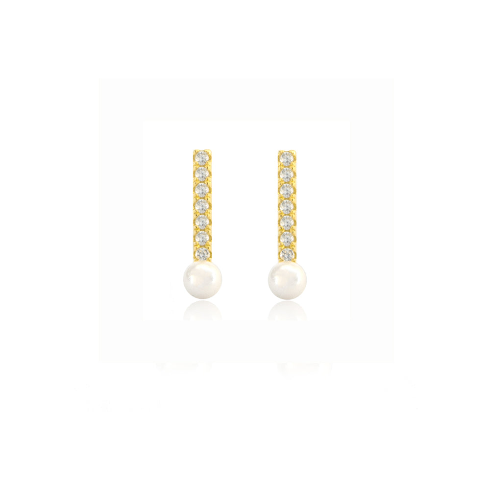 Pearl Bar Earrings